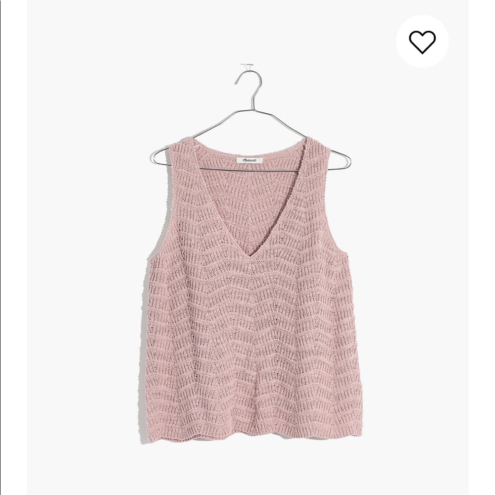 Madewell crocheted sweater tank XS